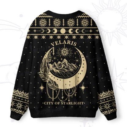 Purplehecate Moonlit Peaks of Starlight Ugly Cardigan Sweaters
