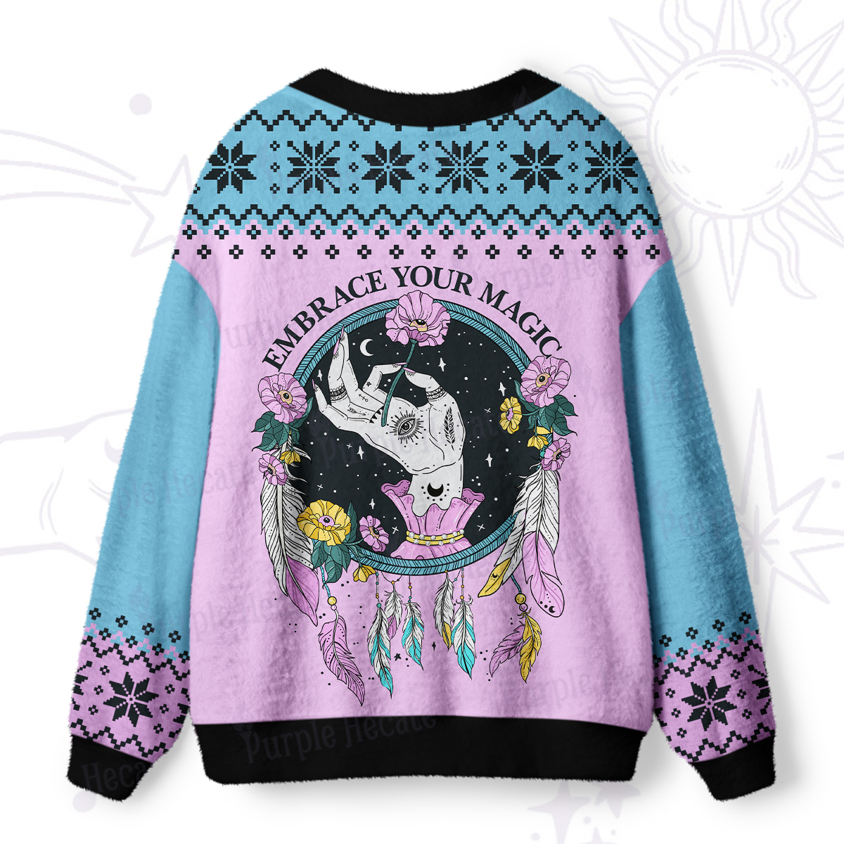 Purplehecate Embrace Your Magic Ugly Cardigan Sweaters