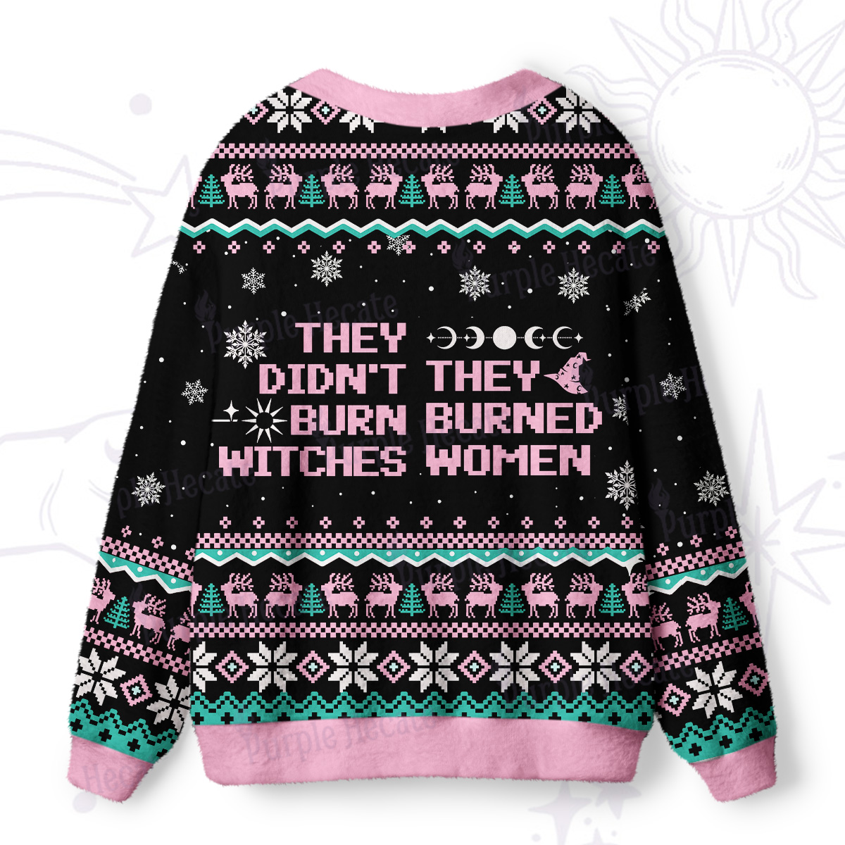 Purplehecate They Didn't Burn Witches They Burned Women Ugly Cardigan Sweaters