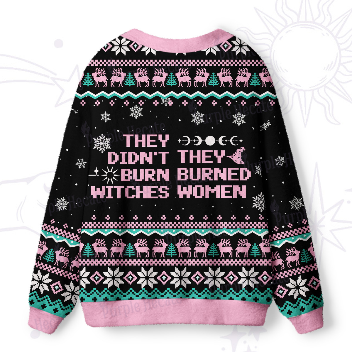 Purplehecate They Didn't Burn Witches They Burned Women Ugly Cardigan Sweaters