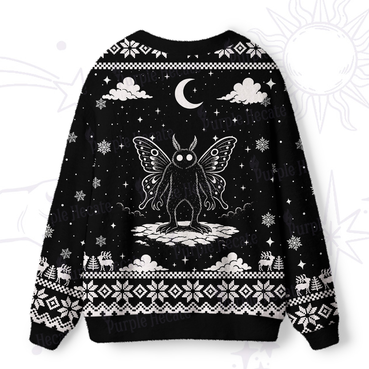 Purplehecate Dark Moth Ugly Cardigan Sweaters