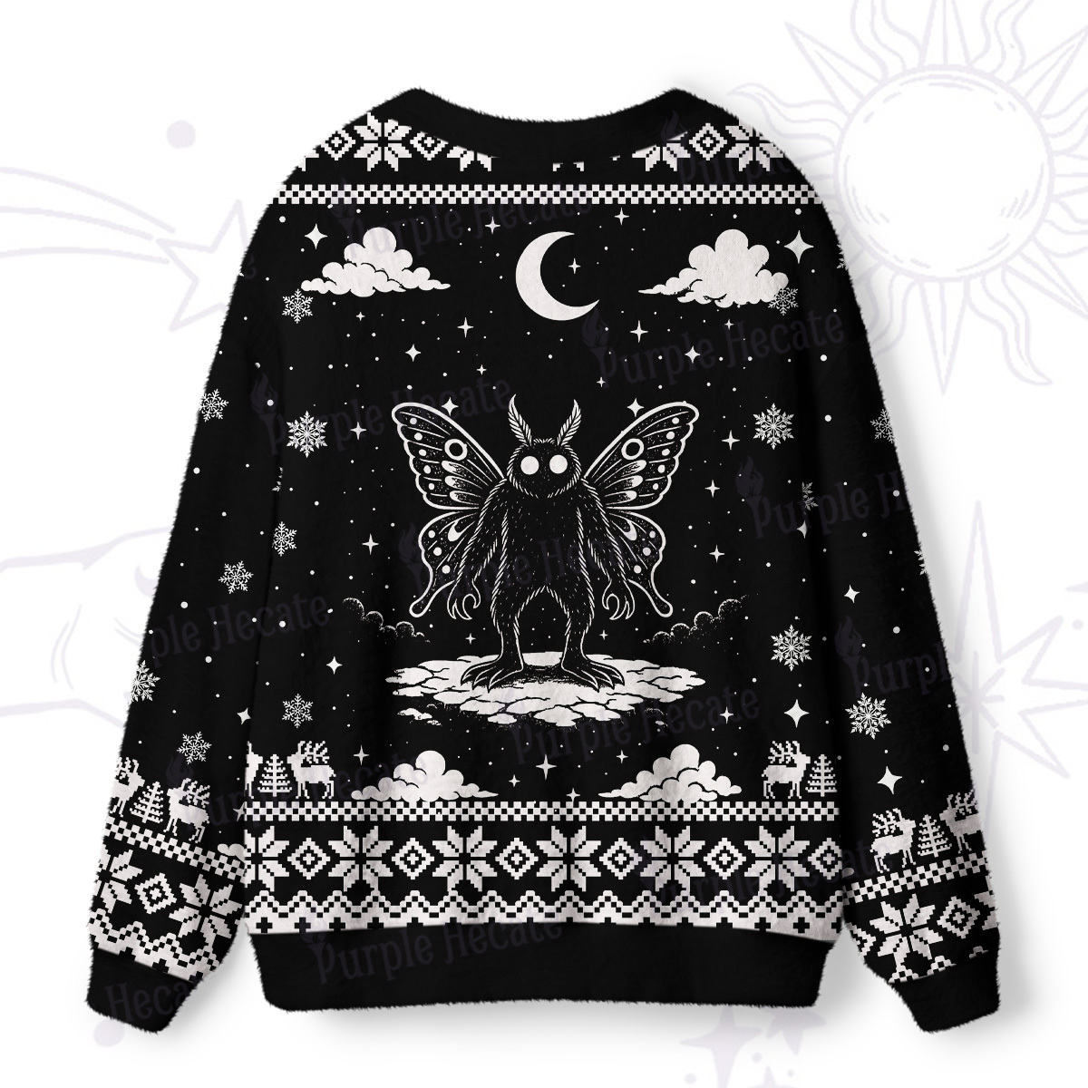 Purplehecate Dark Moth Ugly Cardigan Sweaters