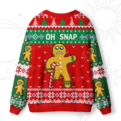 Purplehecate Oh Snap Christmas Ugly Cardigan Sweaters