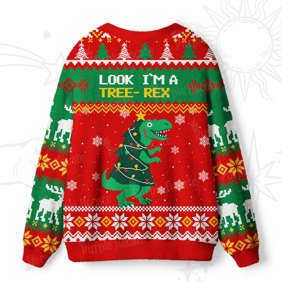 Purplehecate Look Tree I'm A T-Rex Ugly Cardigan Sweaters