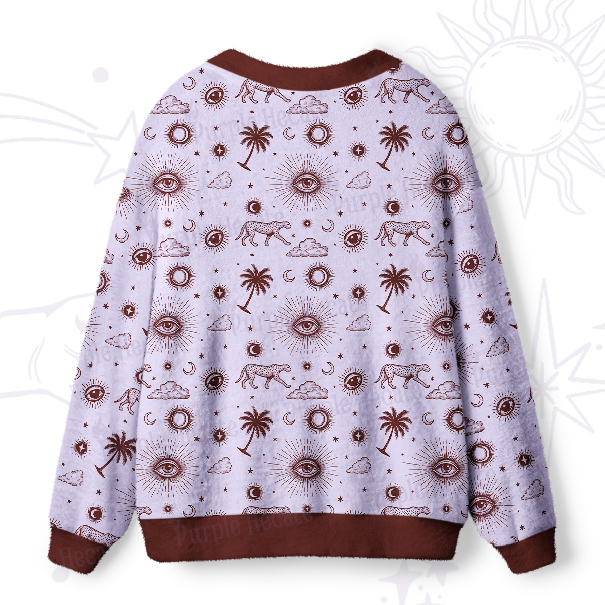 Purplehecate Eye of the Universe Ugly Cardigan Sweaters