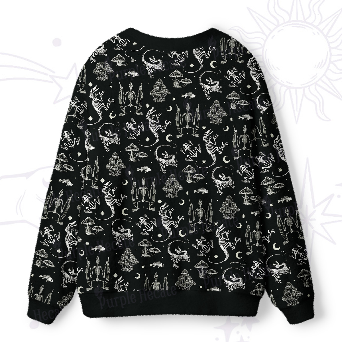 Purplehecate Prehistoric Fantasy Ugly Cardigan Sweaters