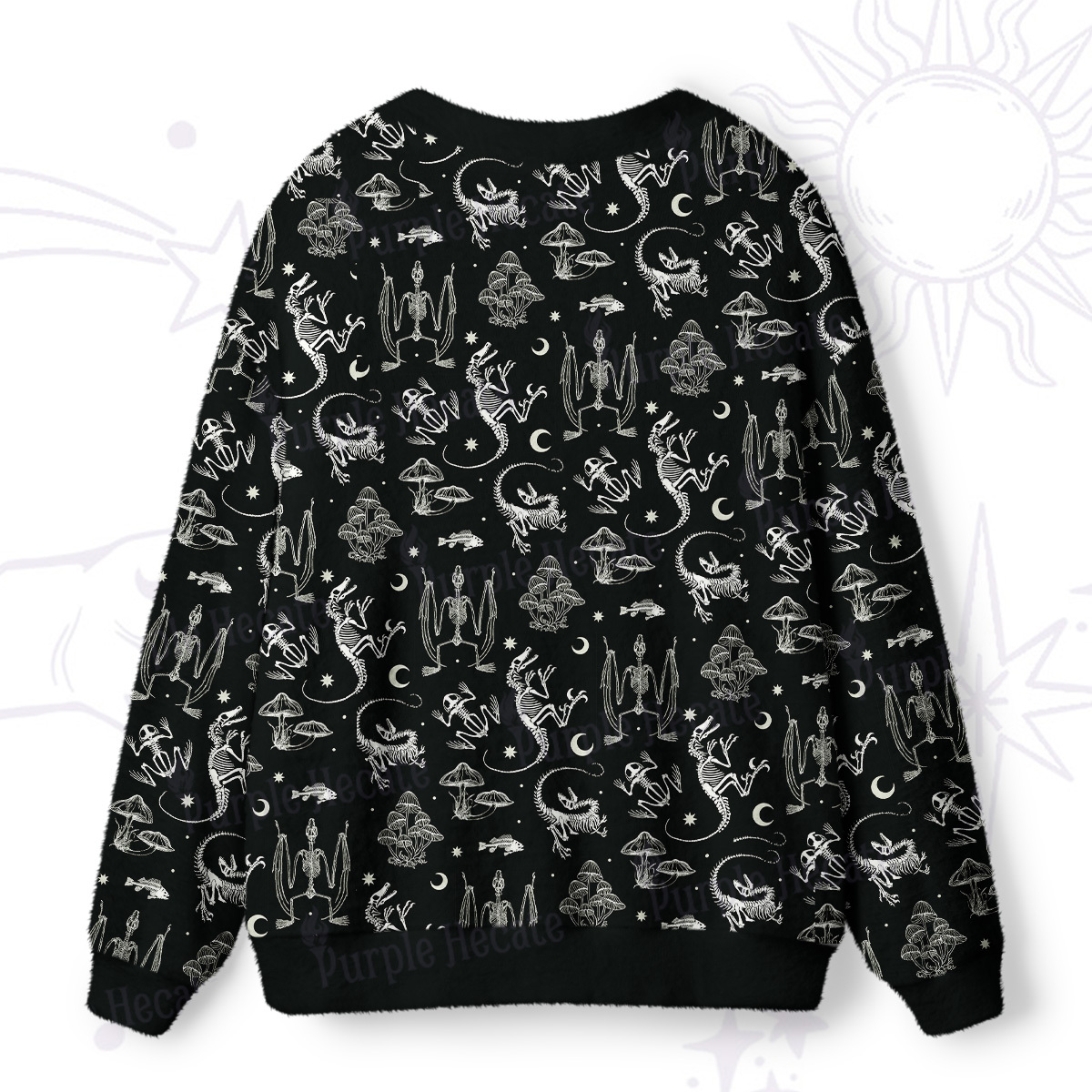 Purplehecate Prehistoric Fantasy Ugly Cardigan Sweaters