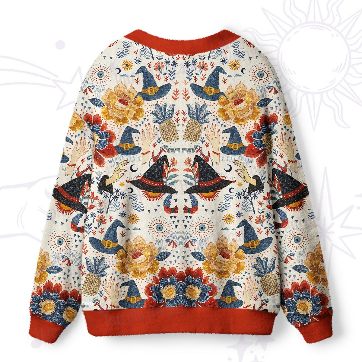Purplehecate Witching Bloom Ugly Cardigan Sweaters