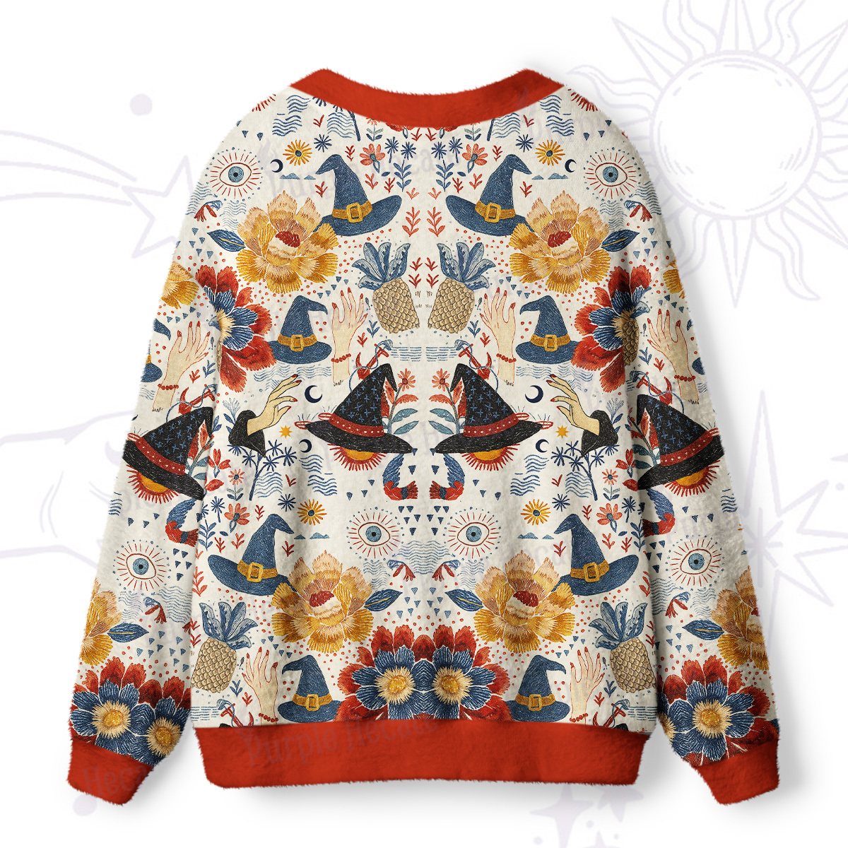 Purplehecate Witching Bloom Ugly Cardigan Sweaters