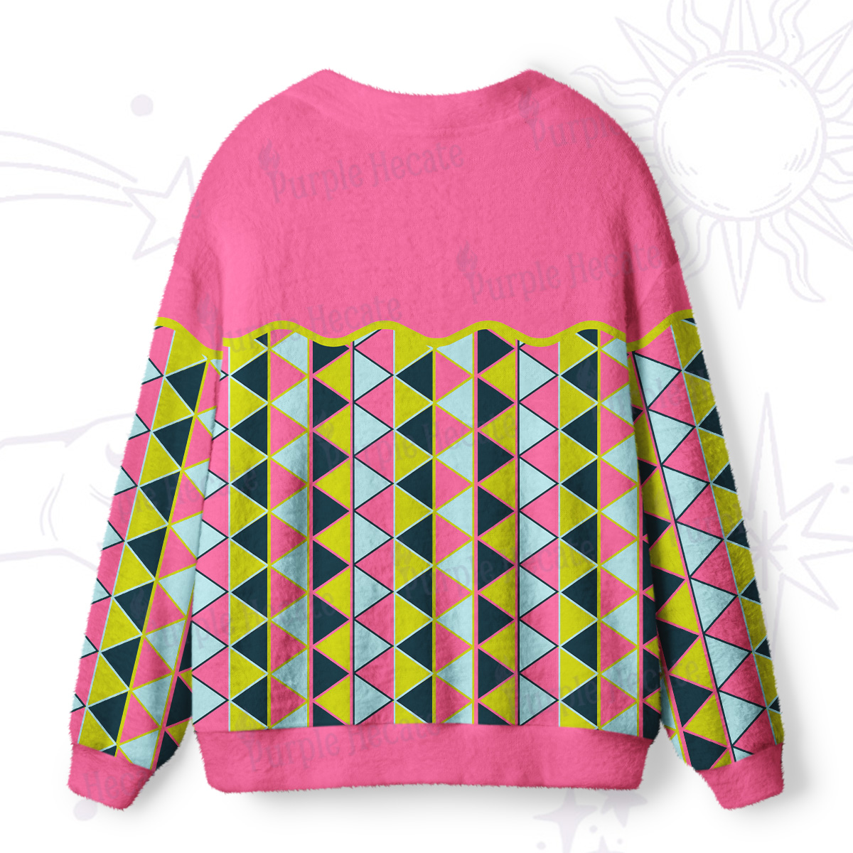 Purplehecate Enchanted Prism Eye Ugly Cardigan Sweaters