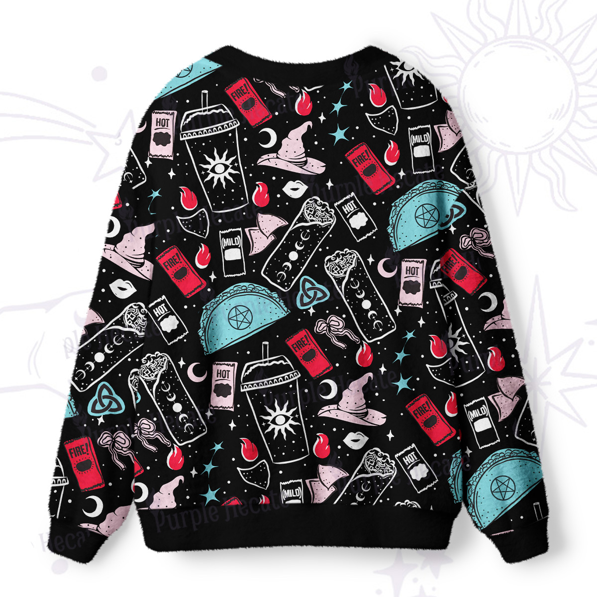 Purplehecate Dark Magic and Mystical Charm Ugly Cardigan Sweaters