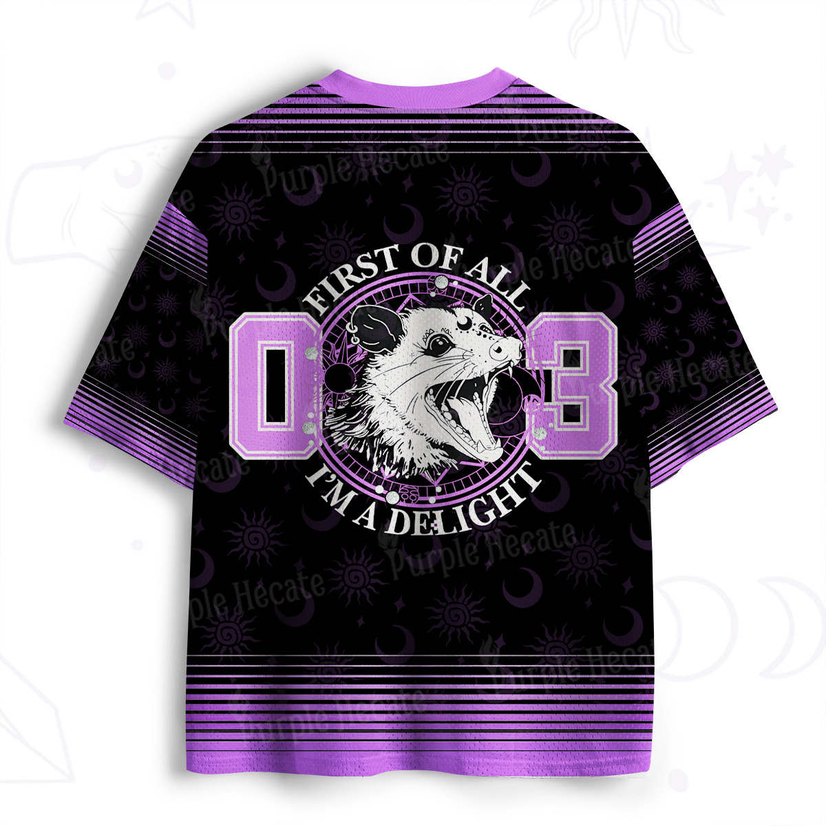 Purplehecate First Of All I'm A Delightful Opossum Mesh Jersey