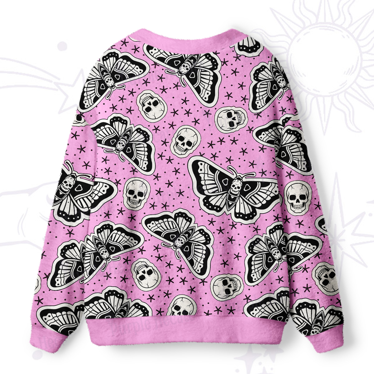 Purplehecate Dark Witchy Death’s Head Moth Skulls Ugly Cardigan Sweaters