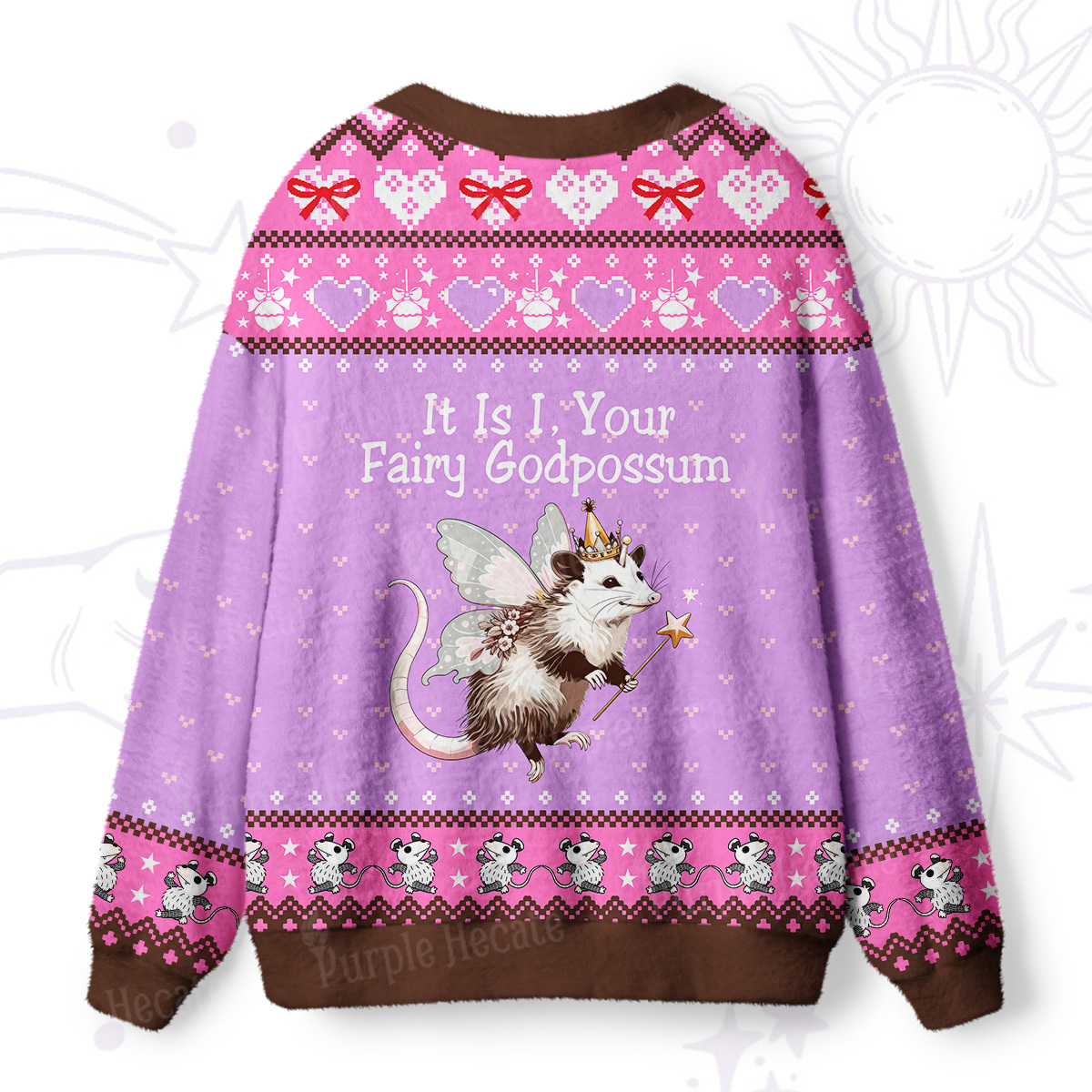 Purplehecate It Is I Your Fairy Godpossum Ugly Cardigan Sweaters
