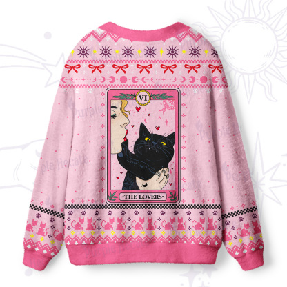 Purplehecate The Lovers Cat  Ugly Cardigan Sweaters
