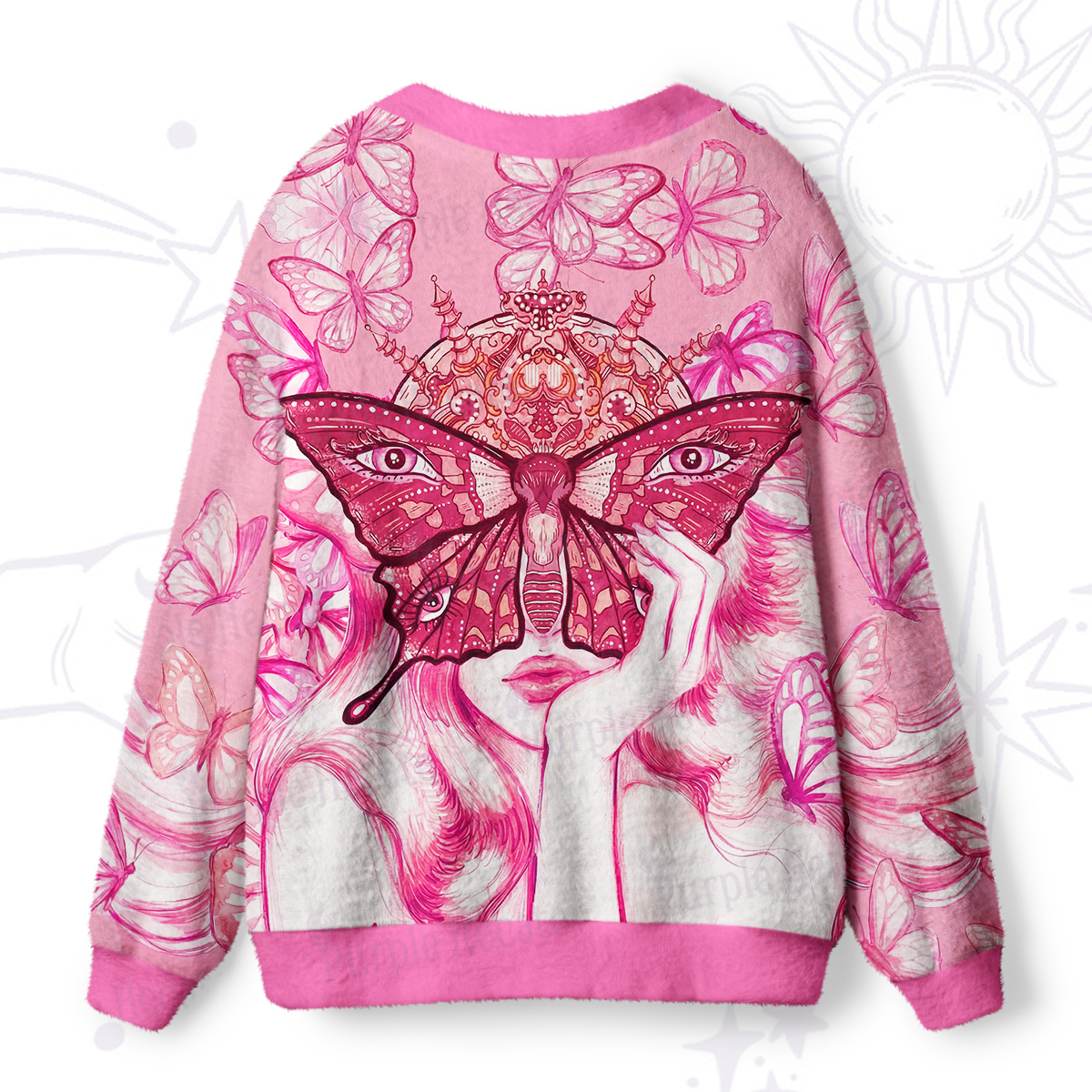 Purplehecate Butterfly Witchy Ugly Cardigan Sweaters