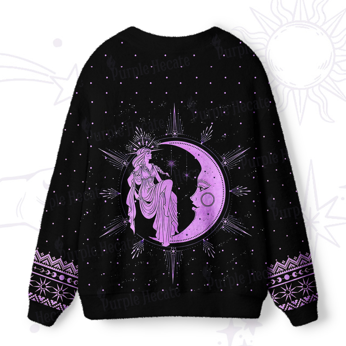 Purplehecate Moonlight Goddess  Ugly Cardigan Sweaters