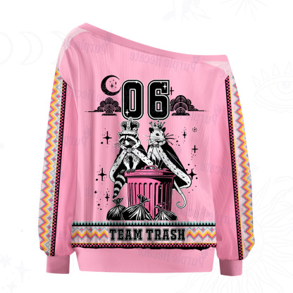 Purplehecate The Kingdom Of Trash Tarot Off The Shoulder Graphic Jersey