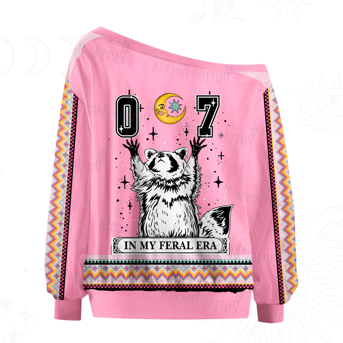 Purplehecate The In My Feral Era Off The Shoulder Graphic Jersey