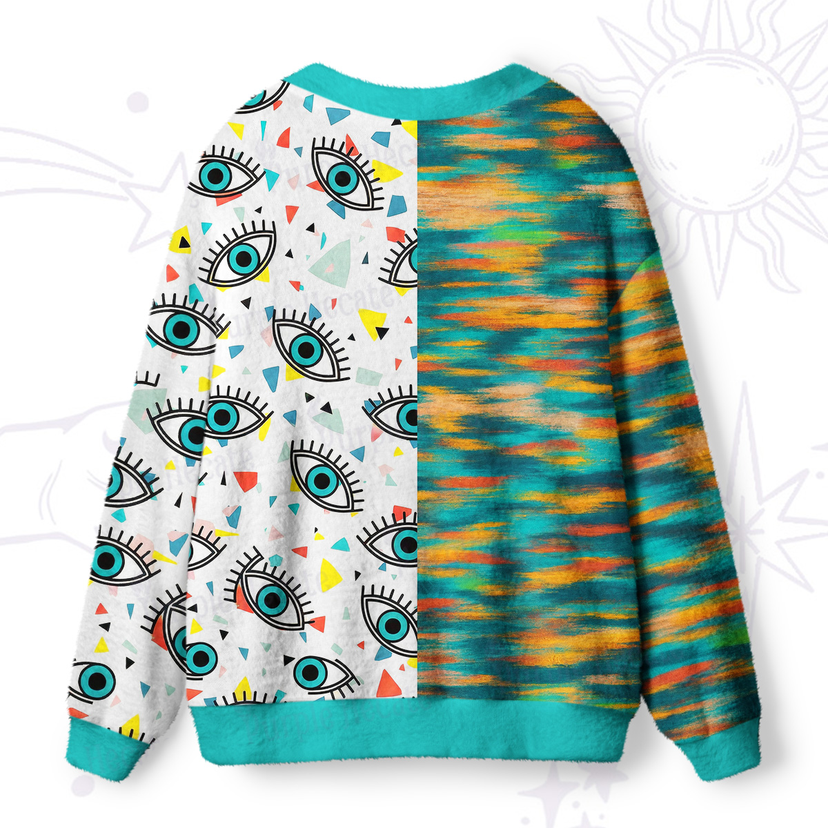 Purplehecate Evil Eye Protection Ugly Cardigan Sweaters