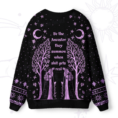 Purplehecate Be The Ancestor They Summon When Shit Gets Real Ugly Cardigan Sweaters