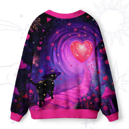 Purplehecate Starry Witch Cat and Love Ugly Cardigan Sweaters