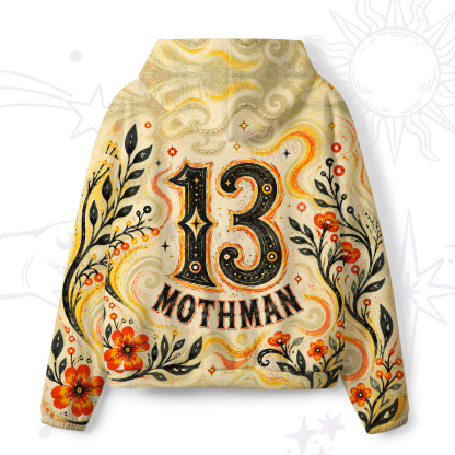 Purplehecate Autumn Moon Moth Guardian Graphic All-Over Print Hoodie