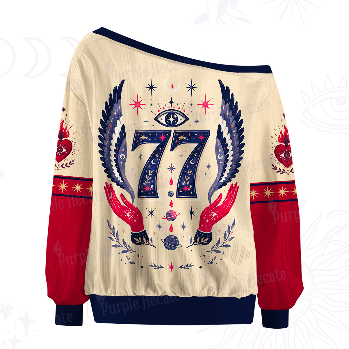 Purplehecate What would you sacrifice to know your fate Off The Shoulder Graphic Jersey