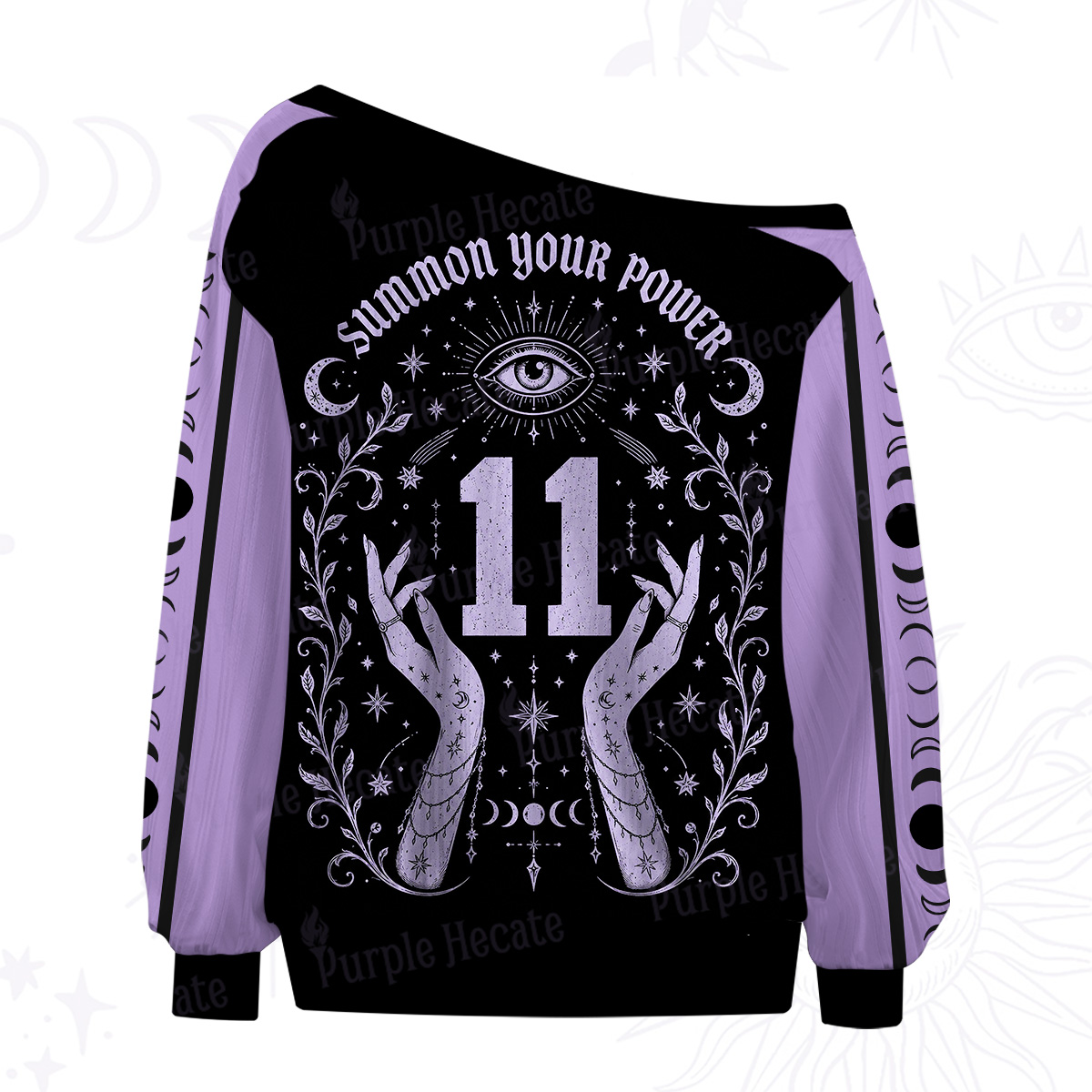 Purplehecate Summon The Power Off The Shoulder Graphic Jersey