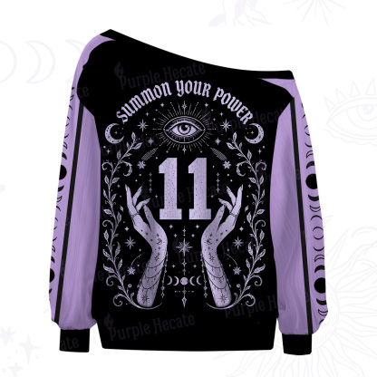 Purplehecate Summon The Power Off The Shoulder Graphic Jersey