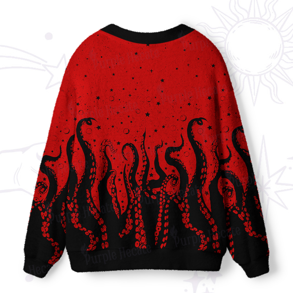 Purplehecate Tentacles of the Deep Ugly Cardigan Sweaters
