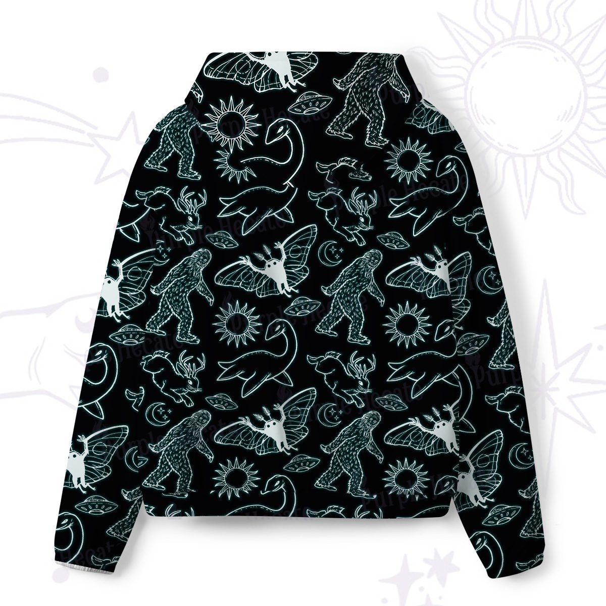 Purplehecate Cryptid All-Over Print Hoodie