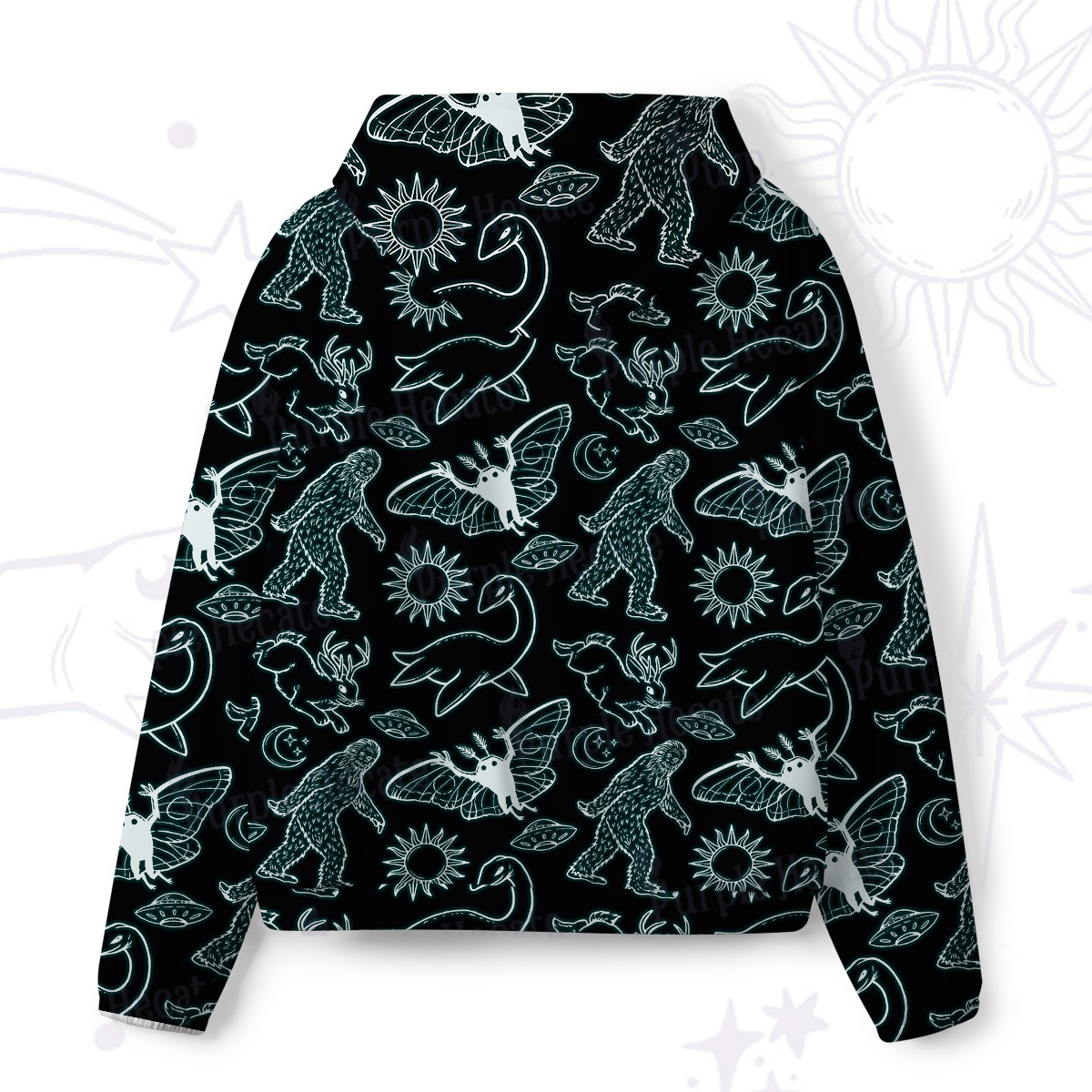 Purplehecate Cryptid All-Over Print Hoodie