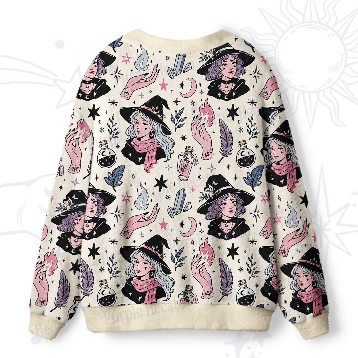 Purplehecate Witch Story Ugly Cardigan Sweaters