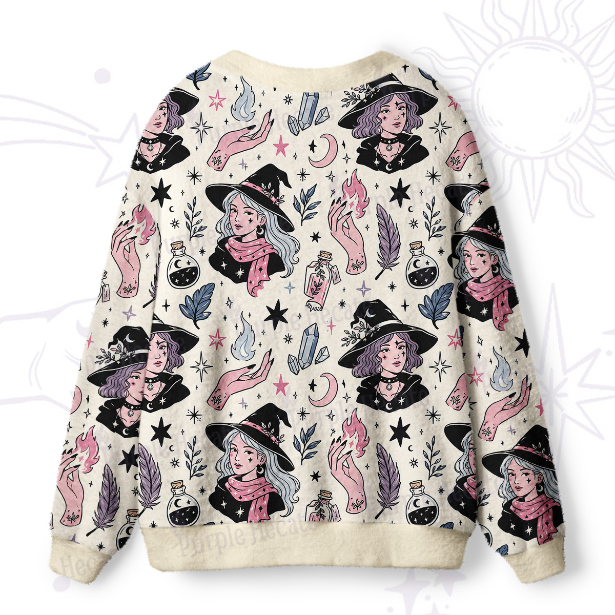Purplehecate Witch Story Ugly Cardigan Sweaters