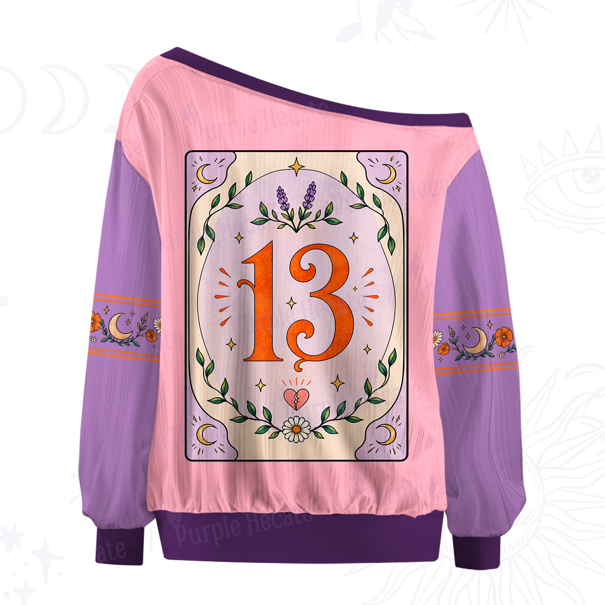 Purplehecate The Breakup Tarot Off The Shoulder Graphic Jersey