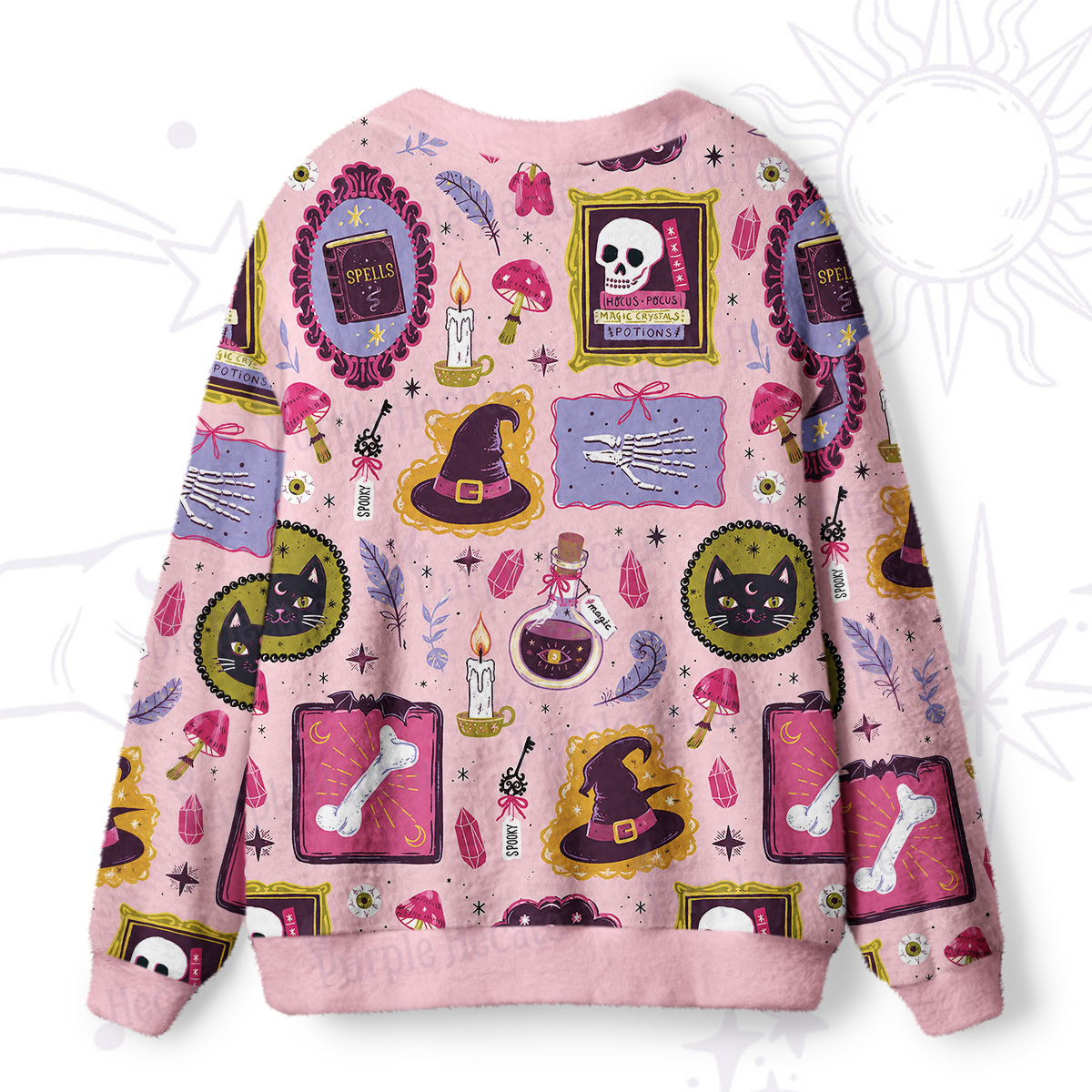 Purplehecate Spellbook & Potions Ugly Cardigan Sweaters