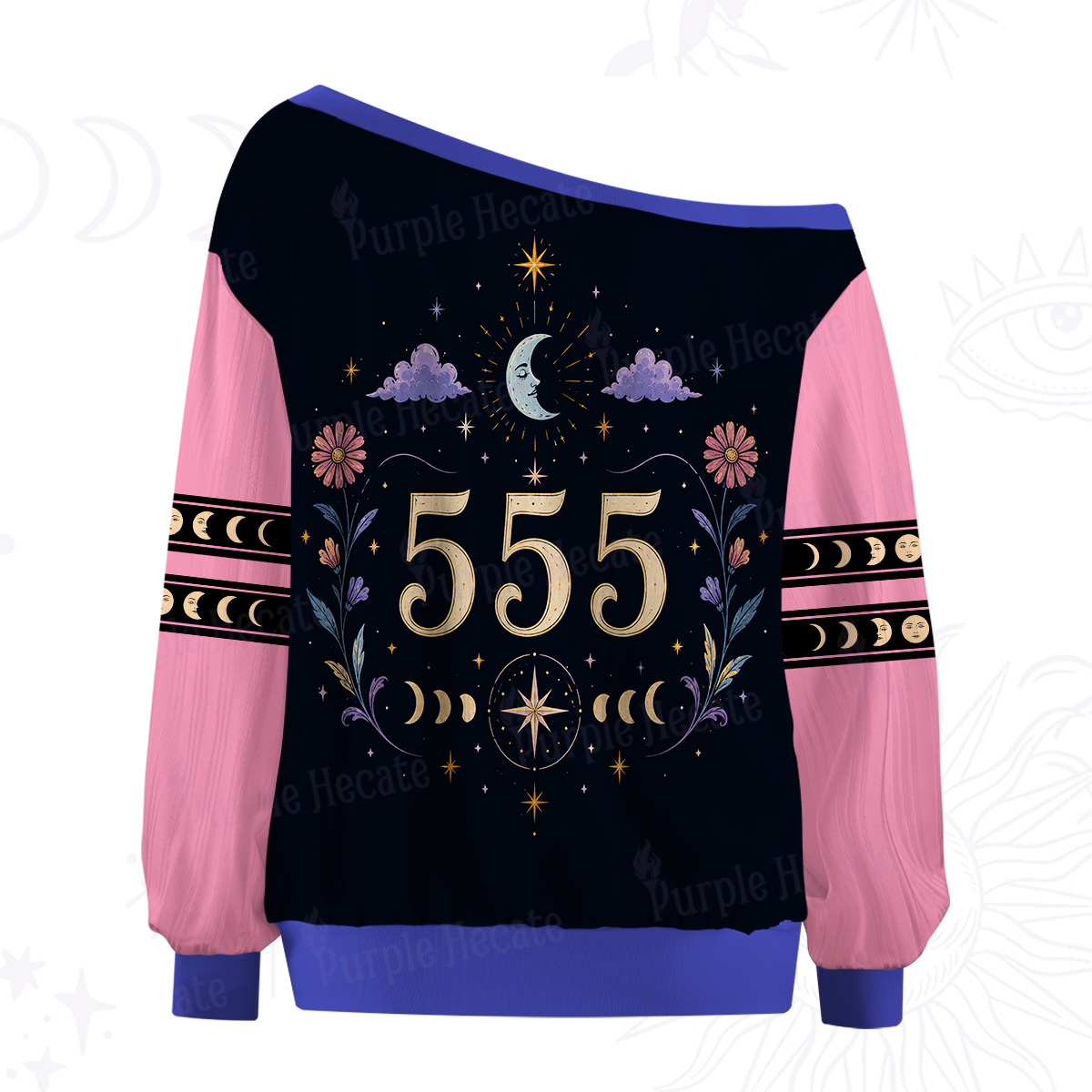 Purplehecate Dancing Through the Cosmos Off The Shoulder Graphic Jersey