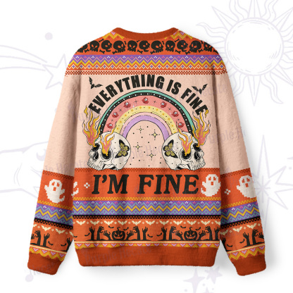 Purplehecate Everything Is Fine Ugly Halloween Sweatshirts