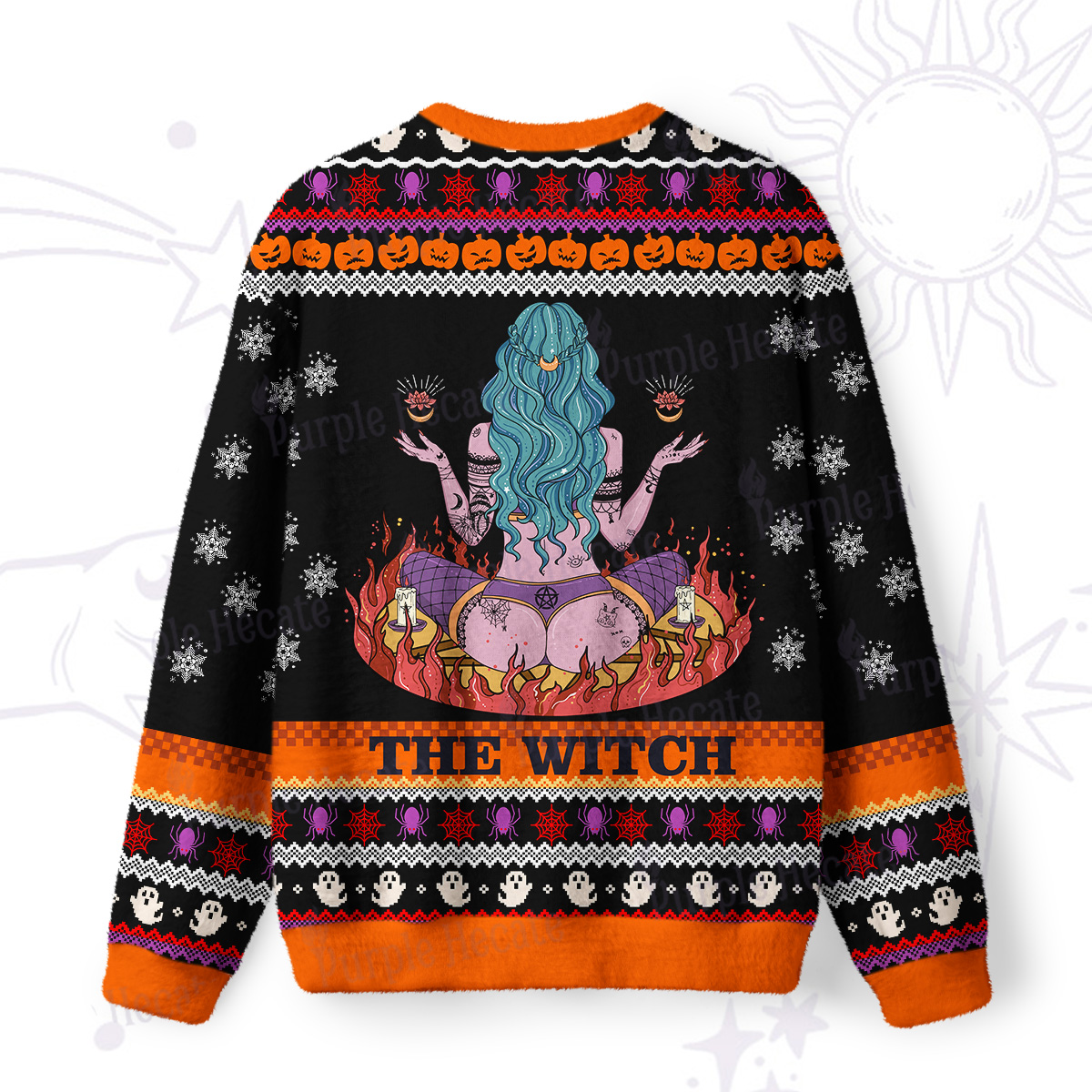 Purplehecate The Witch Ugly Halloween Sweatshirts