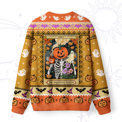 Purplehecate The Halloween Reveler Ugly Halloween Sweatshirts