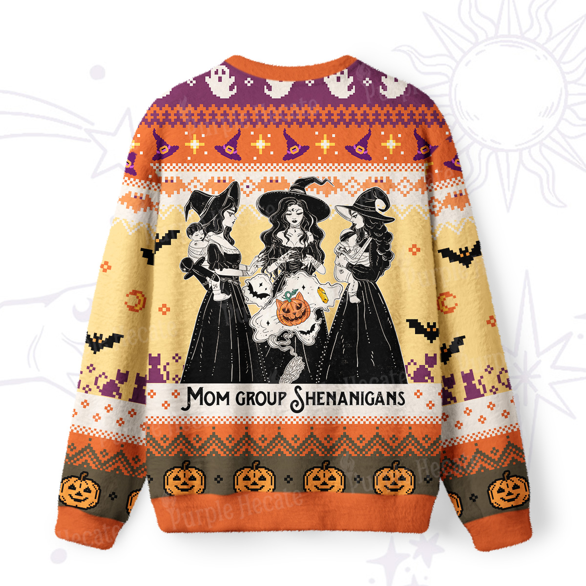 Purplehecate Mom Group Shenanigans Ugly Halloween Sweatshirts