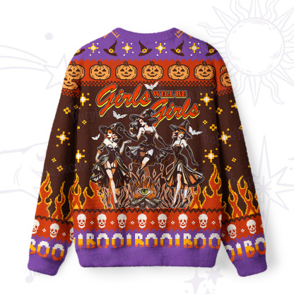 Purplehecate Girls Will Be Girls Ugly Halloween Sweatshirts