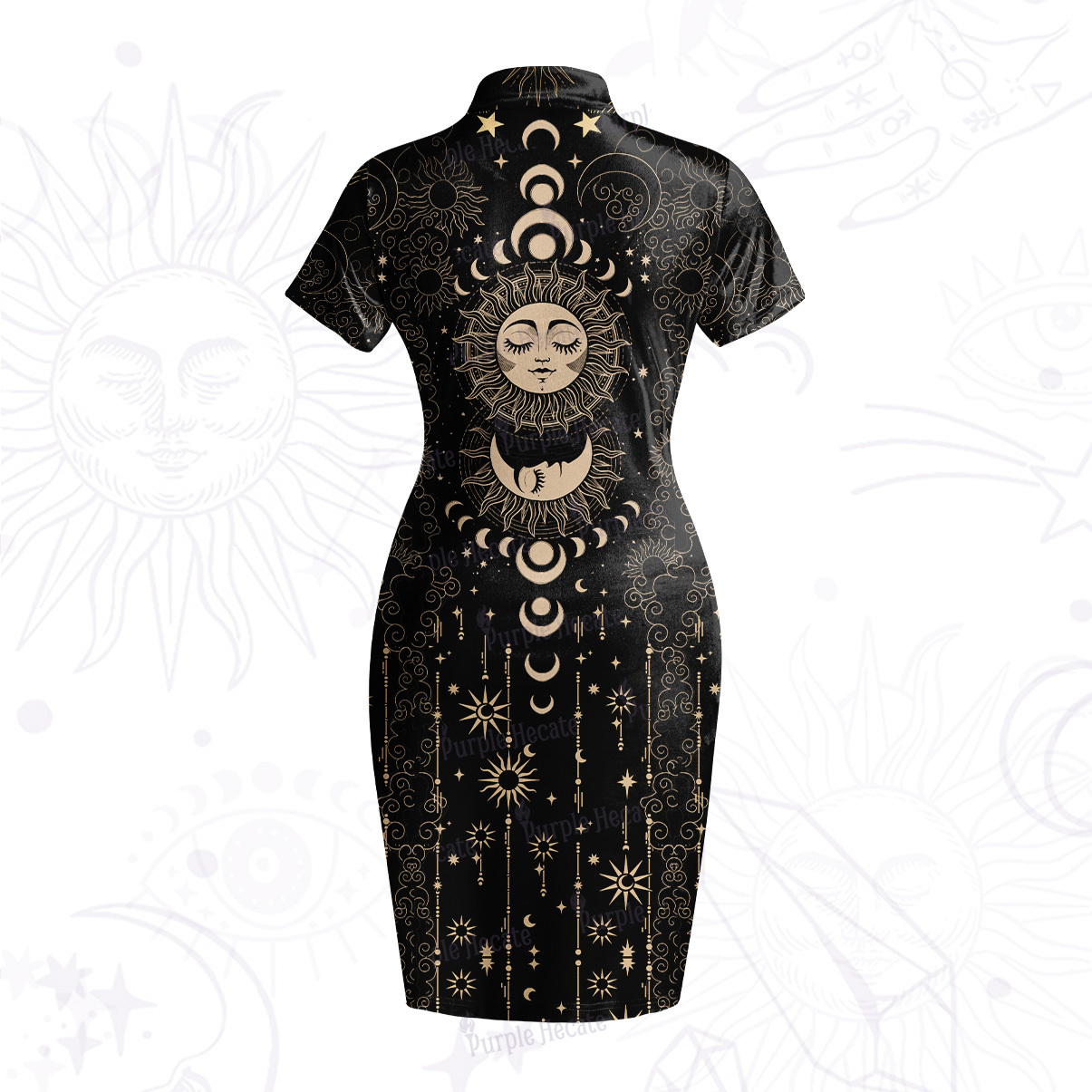 Purplehecate Lunar Eclipse Velvet Bodycon Dress