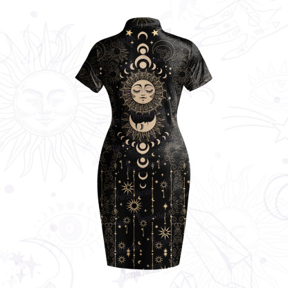 Purplehecate Lunar Eclipse Velvet Bodycon Dress