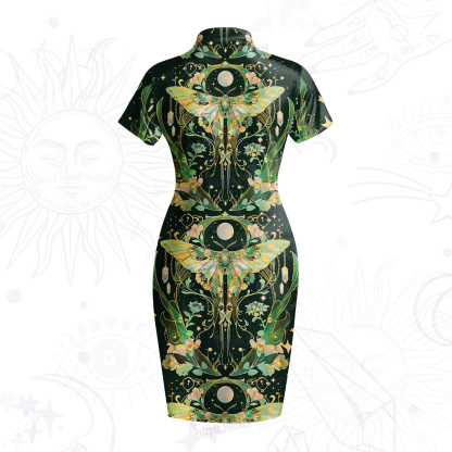 Purplehecate Moon Moth Rave Velvet Bodycon Dress