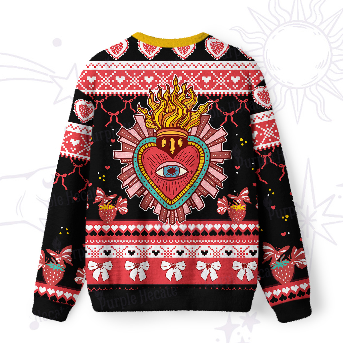 Purplehecate Sacred Heart Ugly Valentine Sweatshirt