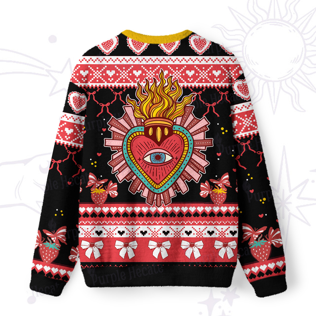 Purplehecate Sacred Heart Ugly Valentine Sweatshirt