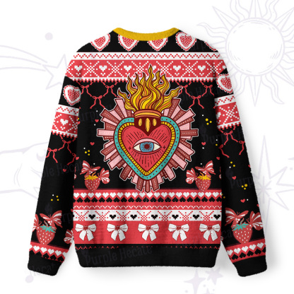 Purplehecate Sacred Heart Ugly Valentine Sweatshirt