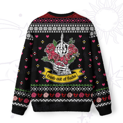 Purplehecate Fresh Out Of Fucks Ugly Valentine Sweatshirt